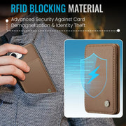 For iPhone 16e JEEHOOD J05 Business Magnetic Style RFID Leather Phone Case(Brown)