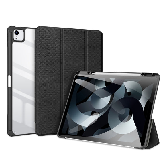 For iPad Air 13 2024 / 2025 DUX DUCIS TOBY Series Antiskid Leather Tablet Case with Sleep / Wake-up Function(Black)