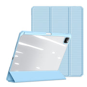 For iPad Pro 13 2024 DUX DUCIS TOBY Series Antiskid Leather Tablet Case with Sleep / Wake-up Function(Blue)