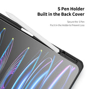 For iPad Pro 13 2024 DUX DUCIS TOBY Series Antiskid Leather Tablet Case with Sleep / Wake-up Function(Black)