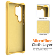 For Samsung Galaxy S25 Ultra 5G Wave Texture MagSafe Magnetic Liquid Silicone Phone Case(Yellow)
