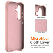 For Samsung Galaxy S25 5G Wave Texture MagSafe Magnetic Liquid Silicone Phone Case(Pink)