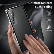 For Sony Xperia 1 V HD Magnetic Metal Tempered Glass Phone Case(Silver)