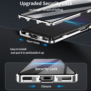 For Sony Xperia 5 V HD Magnetic Metal Tempered Glass Phone Case(Silver)