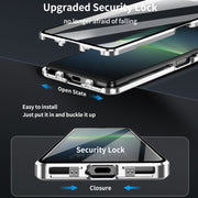 For Sony Xperia 10 VI HD Magnetic Metal Tempered Glass Phone Case(Silver)