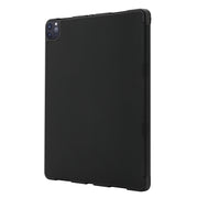For iPad Pro 11 2024 Skin Feel Tri-fold Leather Tablet Case with Pen Slot(Black)