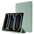 For iPad Pro 13 2024 Skin Feel Tri-fold Leather Tablet Case with Pen Slot(Matcha Green) - iPad Pro 13 2024 Cases by PMC TechLife | Online Shopping South Africa | PMC TechLife | Buy Now Pay Later Mobicred