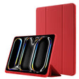 For iPad Pro 13 2024 Skin Feel Tri-fold Leather Tablet Case with Pen Slot(Red) - iPad Pro 13 2024 Cases by PMC TechLife | Online Shopping South Africa | PMC TechLife | Buy Now Pay Later Mobicred