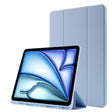 For iPad Air 11 2024 Skin Feel Tri-fold Leather Tablet Case with Pen Slot(Light Blue) - iPad Air 11 2024 Cases by PMC TechLife | Online Shopping South Africa | PMC TechLife | Buy Now Pay Later Mobicred