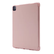 For iPad Air 11 2025 / 2024 Skin Feel Tri-fold Leather Tablet Case with Pen Slot(Pink)