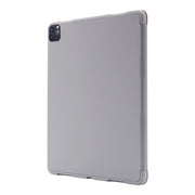 For iPad Air 11 2024 Skin Feel Tri-fold Leather Tablet Case with Pen Slot(Grey)