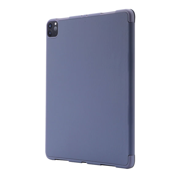 For iPad Air 11 2025 / 2024 Skin Feel Tri-fold Leather Tablet Case with Pen Slot(Lavender)