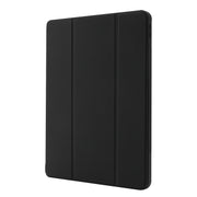 For iPad Air 11 2025 / 2024 Skin Feel Tri-fold Leather Tablet Case with Pen Slot(Black)