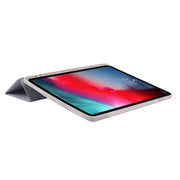 For iPad Air 13 2025 / 2024 Skin Feel Tri-fold Leather Tablet Case with Pen Slot(Grey)