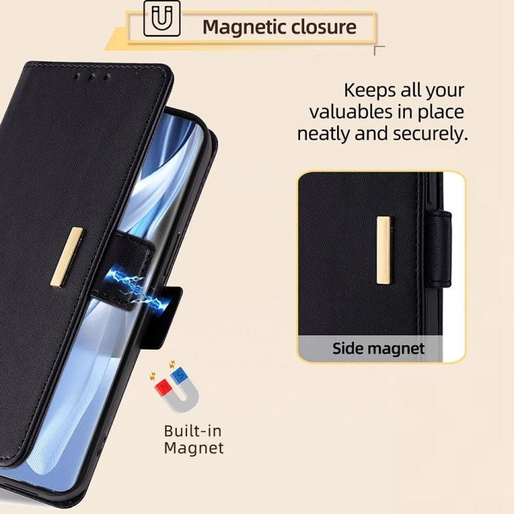 For Honor Magic6 Pro Crossbody Chain Leather Phone Case(Black)