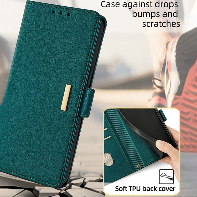 For Honor Magic6 Pro Crossbody Chain Leather Phone Case(Green)