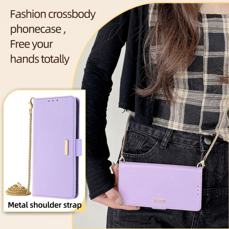 For Xiaomi Redmi K70 5G / K70 Pro 5G Crossbody Chain Leather Phone Case(Purple)