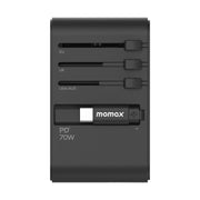 MOMAX 1-World+ 70W Gallium Nitride Expansion Cable Global Conversion Socket Power Adapter(Black)