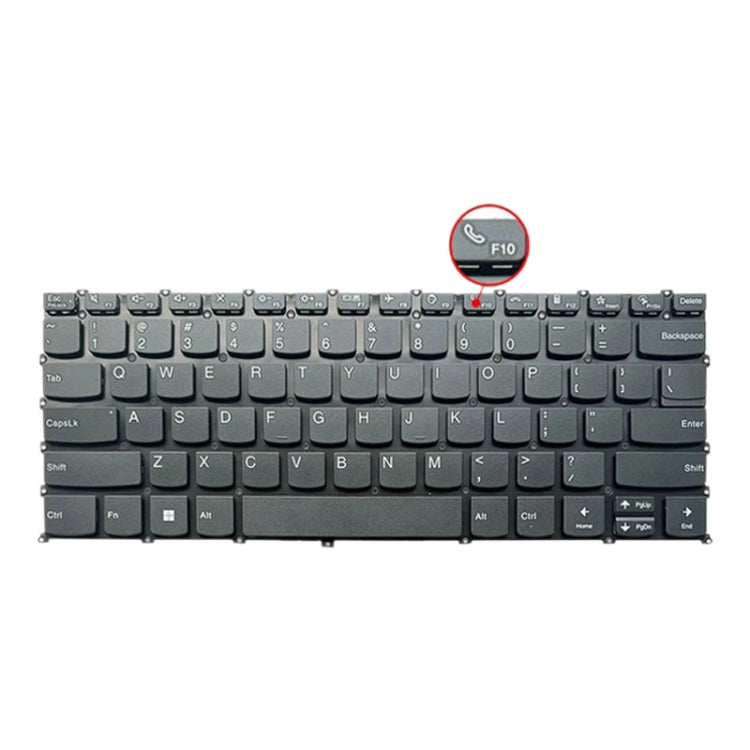For Lenovo IdeaPad 5 / Yoga Slim 7 Pro US Version Laptop Backlight Keyboard, F10 Key with Phone Icon(Black)