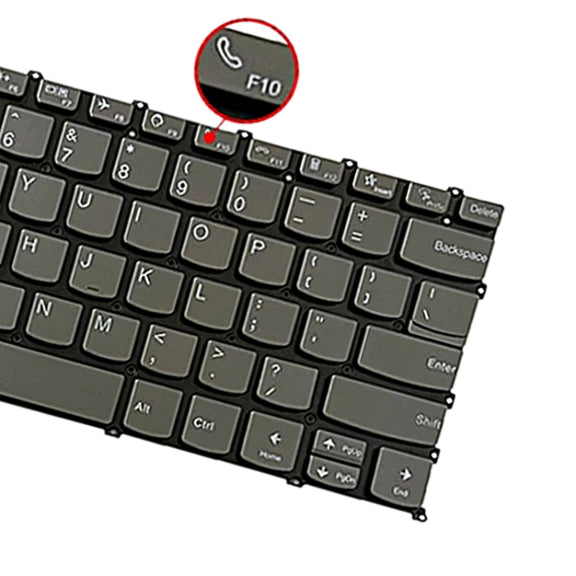 For Lenovo IdeaPad 5 / Yoga Slim 7 Pro US Version Laptop Backlight Keyboard, F10 Key with Phone Icon(Grey)