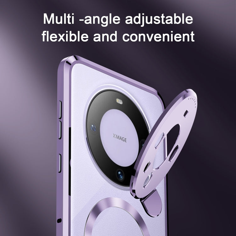 For Huawei Mate 60 Aromatherapy Holder Single-sided MagSafe Magnetic Phone Case(Purple)