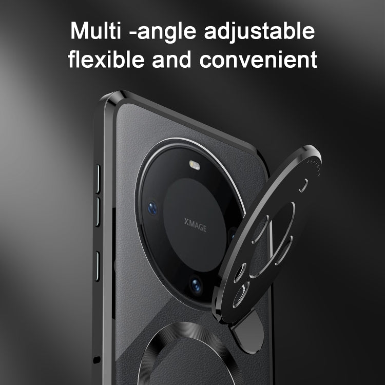 For Huawei Mate 60 Pro Aromatherapy Holder Single-sided MagSafe Magnetic Phone Case(Black)