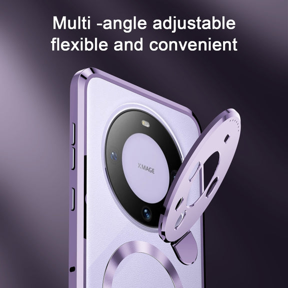 For Huawei Mate 60 Pro Aromatherapy Holder Single-sided MagSafe Magnetic Phone Case(Purple)
