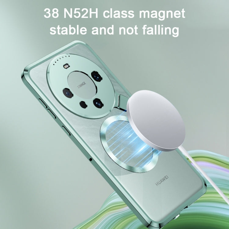 For Huawei Mate 60 Aromatherapy Holder Single-sided MagSafe Magnetic Phone Case(Silver)