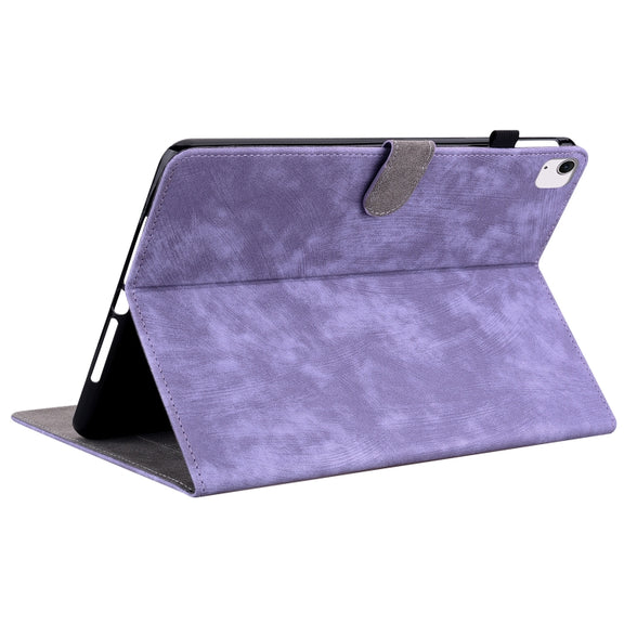 For iPad Air 13 2025 / 2024 Embossed Tiger Pattern Leather Tablet Case(Purple)