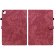 For iPad Air 11 2025 / 2024 Embossed Tiger Pattern Leather Tablet Case(Red)