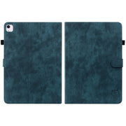 For iPad Air 11 2025 / 2024 Embossed Tiger Pattern Leather Tablet Case(Dark Blue)