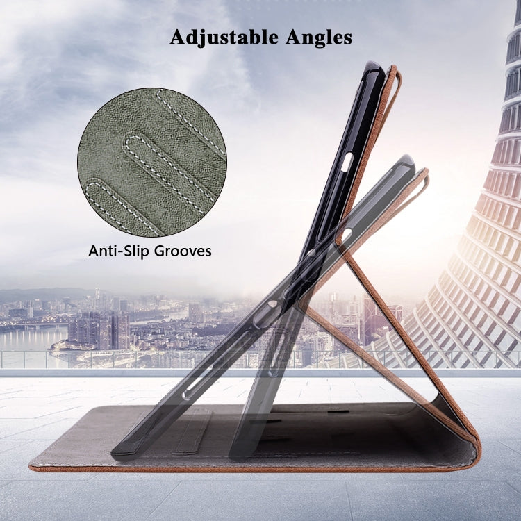 For iPad Pro 11 2024 Embossed Tiger Pattern Leather Tablet Case(Brown)