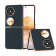 For Huawei Pocket 2 Nano Plating Genuine Leather Wave Series Phone Case(Green) - Huawei Cases by PMC TechLife | Online Shopping South Africa | PMC TechLife | Buy Now Pay Later Mobicred