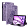 For iPad Air 11 2024 Butterfly Flower Embossed Leather Tablet Case(Purple) - iPad Air 11 2025 / 2024 Cases by PMC TechLife | Online Shopping South Africa | PMC TechLife | Buy Now Pay Later Mobicred