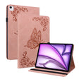 For iPad Air 11 2024 Butterfly Flower Embossed Leather Tablet Case(Rose Gold) - iPad Air 11 2025 / 2024 Cases by PMC TechLife | Online Shopping South Africa | PMC TechLife | Buy Now Pay Later Mobicred