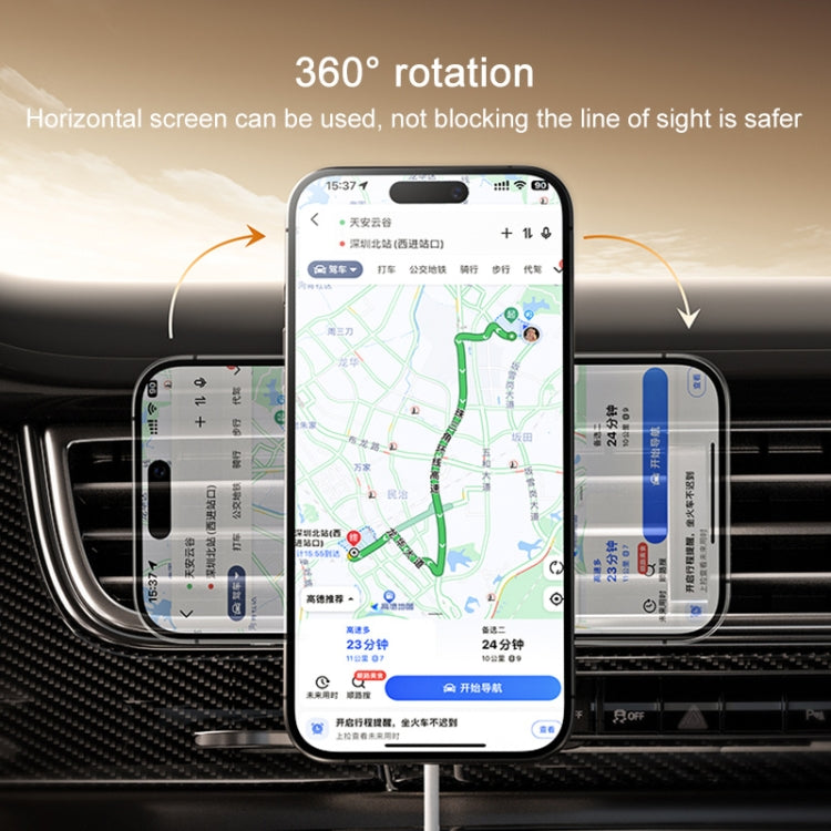 Momax Cm32 Q2 Mag Mount Metal Magnetic Wireless Fast Charging Car Holder