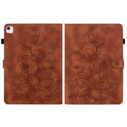 For iPad Air 13 2025 / 2024 Lily Embossed Leather Smart Tablet Case(Brown)