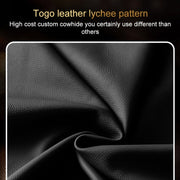 For OPPO Reno9 Pro Genuine Leather Litchi Texture Phone Case(Coffee)
