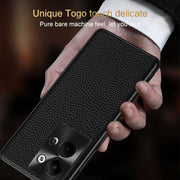 For OPPO Reno9 Pro Genuine Leather Litchi Texture Phone Case(Coffee)