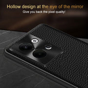 For OPPO Reno9 Pro Genuine Leather Litchi Texture Phone Case(Coffee)