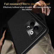 For OPPO Reno9 Pro Genuine Leather Litchi Texture Phone Case(Coffee)