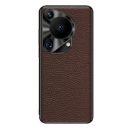 For Huawei Pura 70 Ultra Genuine Leather Litchi Texture Phone Case(Coffee)