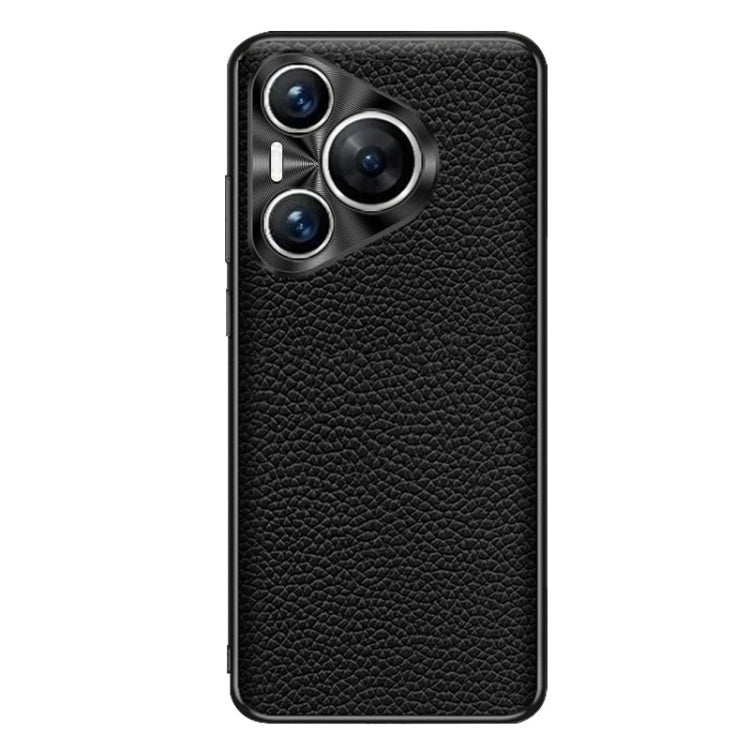 For Huawei Pura 70 Pro / 70 Pro+ Genuine Leather Litchi Texture Phone Case(Black)