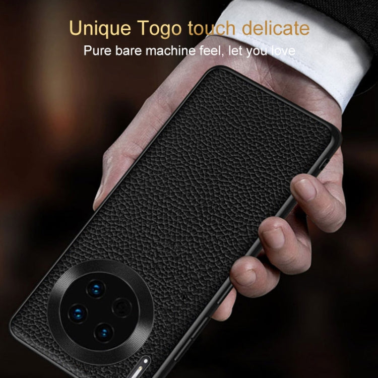 For Huawei Pura 70 Pro / 70 Pro+ Genuine Leather Litchi Texture Phone Case(Coffee)