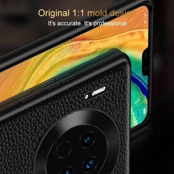 For Huawei Pura 70 Pro / 70 Pro+ Genuine Leather Litchi Texture Phone Case(Coffee)