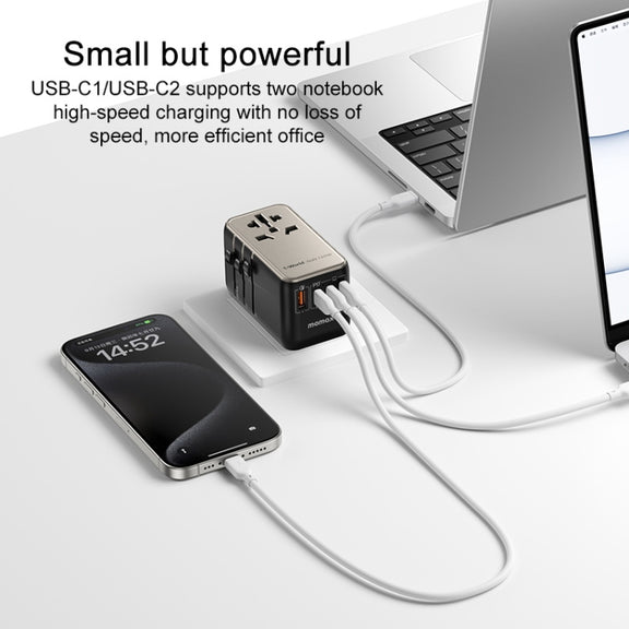 MOMAX UA15 1-World+ 120W Gallium Nitride Global Conversion Socket Power Adapter