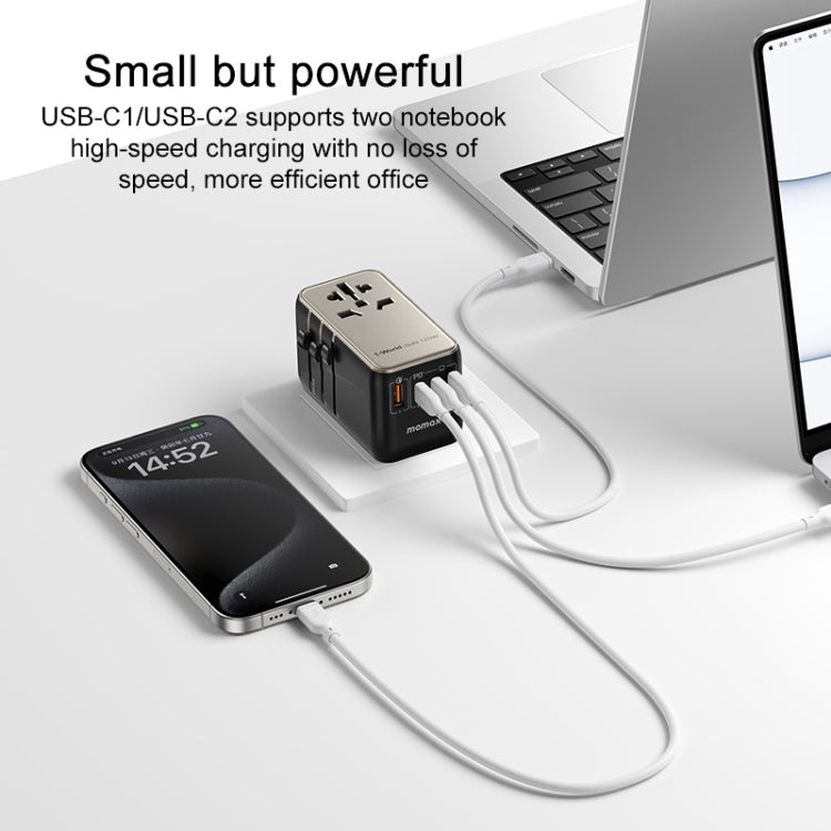 MOMAX UA15 1-World+ 120W Gallium Nitride Global Conversion Socket Power Adapter