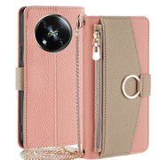 For Itel RS4 4G Crossbody Litchi Texture Leather Phone Case(Pink)