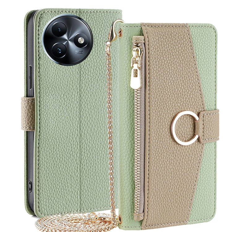 For Itel S24 4G Crossbody Litchi Texture Leather Phone Case(Green)