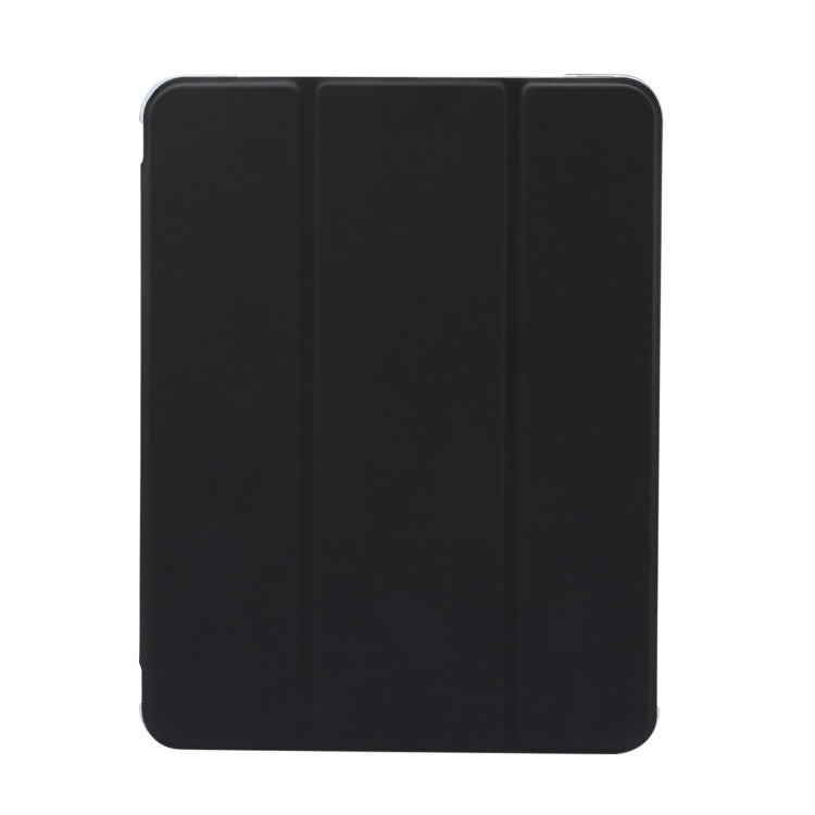 For iPad Air 11 2025 / 2024 3-folding Electric Pressed Skin Texture Leather Tablet Case(Black)